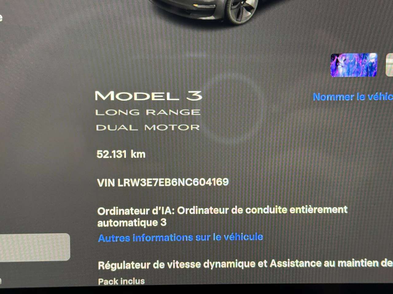 Tesla Model 3  Model 3 78 kWh AWD Long Range Dual Motor (366kW) – GARANTIE TESLA